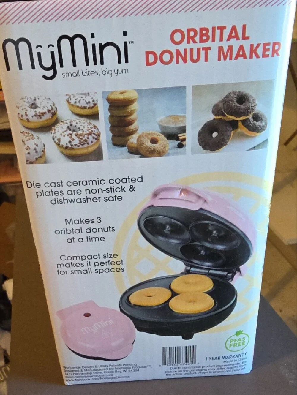 Pink Orbital Donut Maker - Compact Donut Appliance